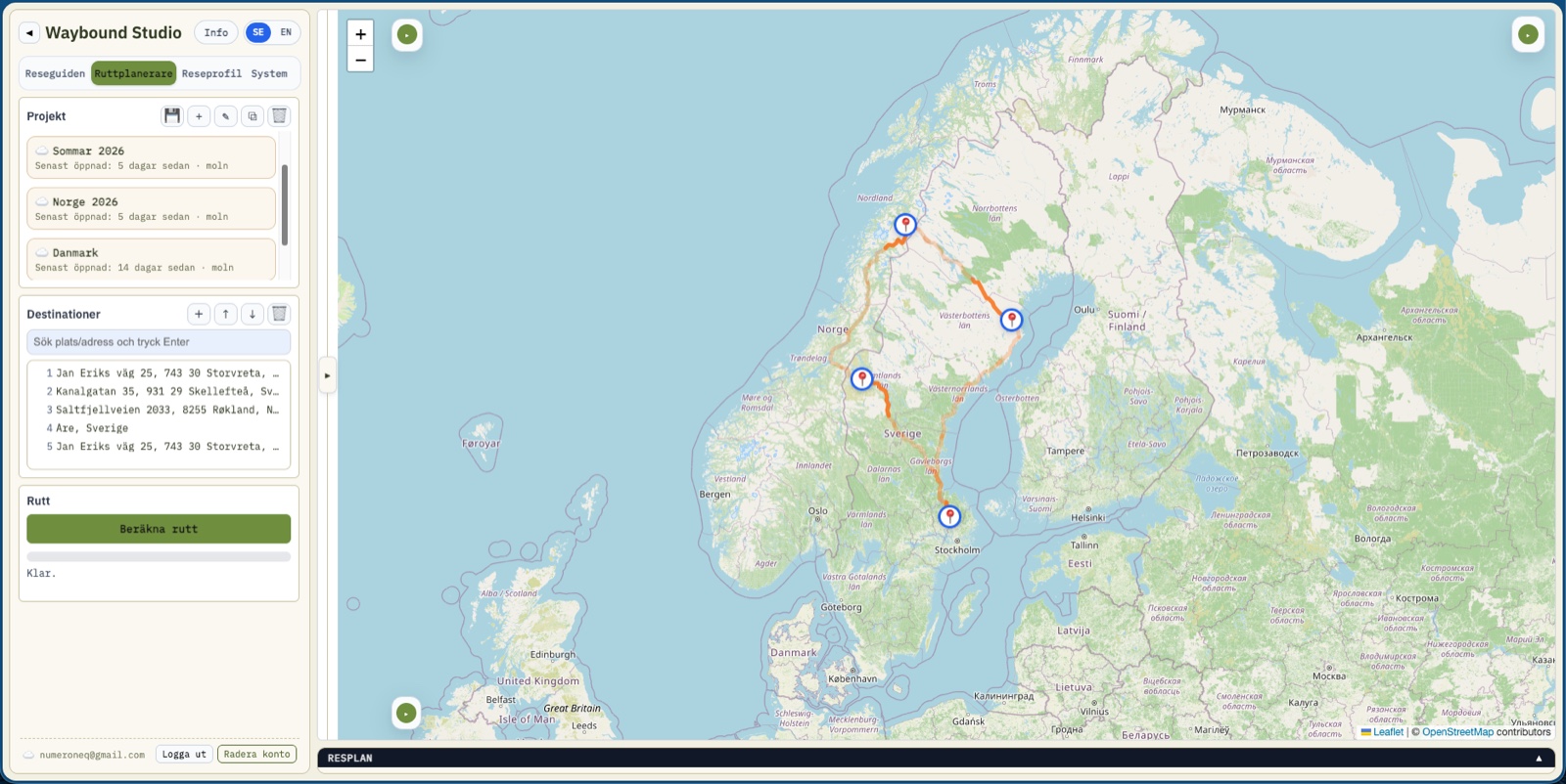Infällbara paneler